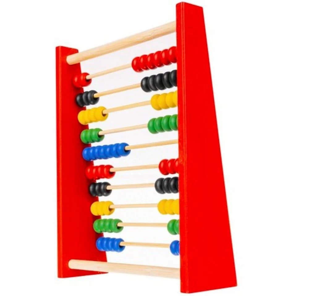 ISO TRADE Holzabakus Rechenschieber 100 Kugeln