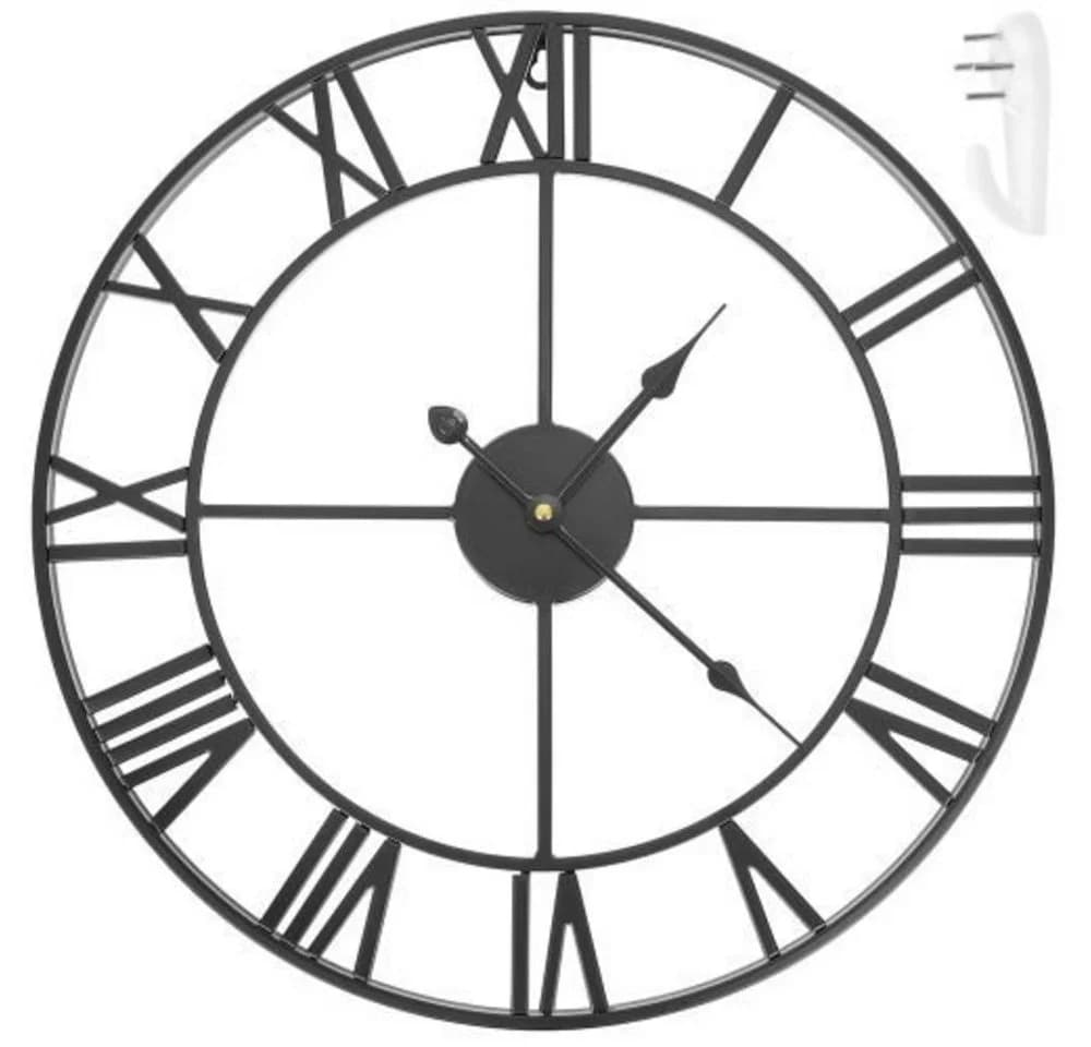 Ruhhy Wanduhr Retro 3D Schwarz 47 cm Durchmesser - Bild 2