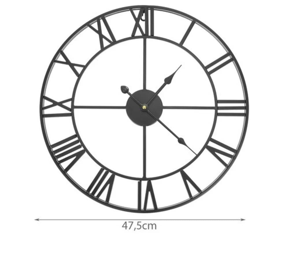 Ruhhy Wanduhr Retro 3D Schwarz 47 cm Durchmesser - Bild 5