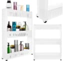 Ruhhy Küchenregal mit Rollen, Mobiles Badregal, 3 Ablagen, Schwarz Bild 2