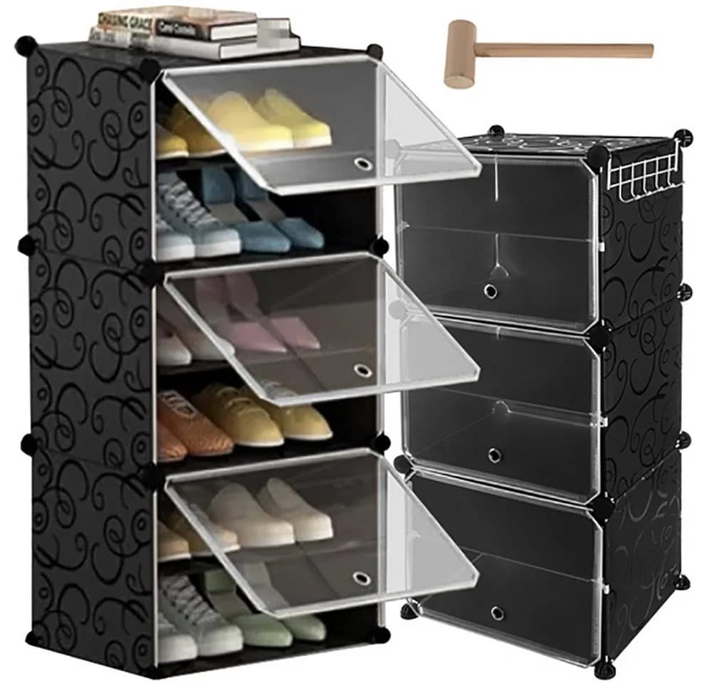 Modulares Schuhregal 6 Ebenen Platzsparend