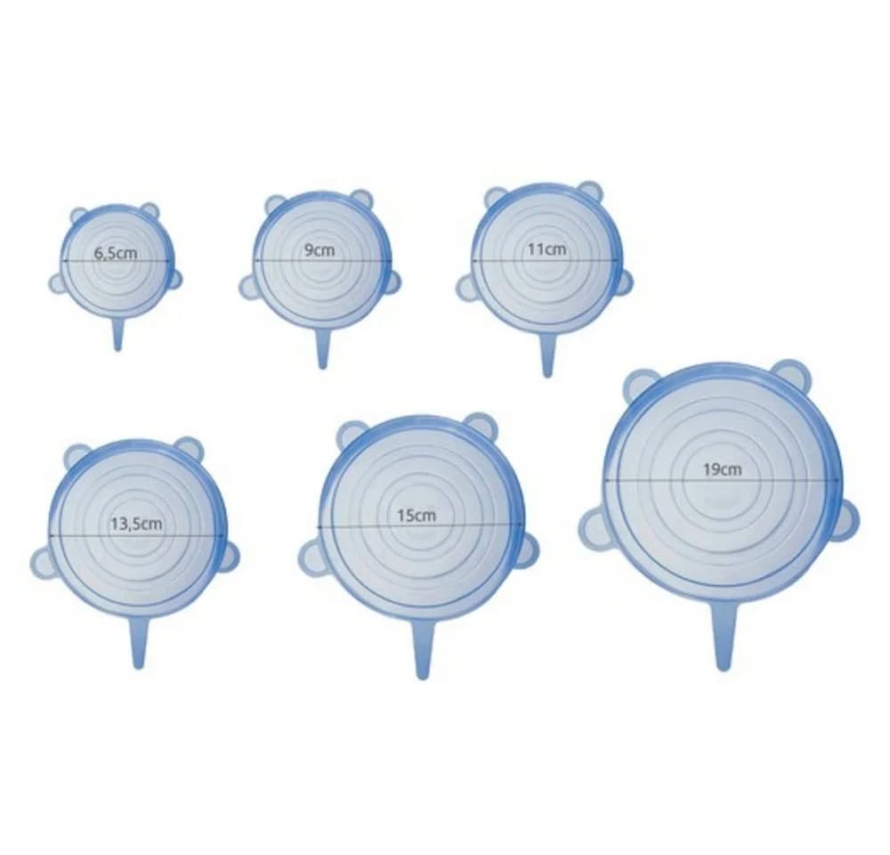 Ruhhy Silikondeckel 6-tlg. Set Luftdicht Flexibel Blau - Bild 3