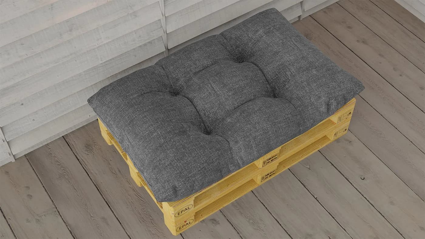 Roysson Garden Palettenkissen Set 10-tlg. Grau Wasserdicht Outdoor