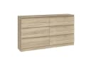 ibonto MALWA Kommode Sideboard 138 cm Anthrazit/Eiche Bild 2