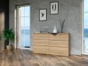 ibonto MALWA Kommode Sideboard 138 cm Anthrazit/Eiche Bild 3