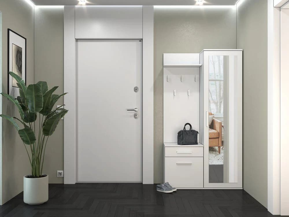 ibonto Garderobenschrank Multifunktionales Garderobenset Mattweiß - Bild 4