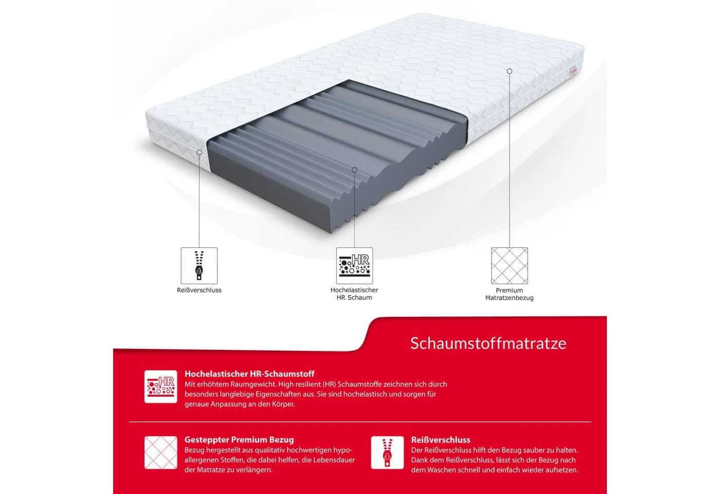 Kaltschaummatratze COMFORT PLUS 10 cm FDM - Bild 3