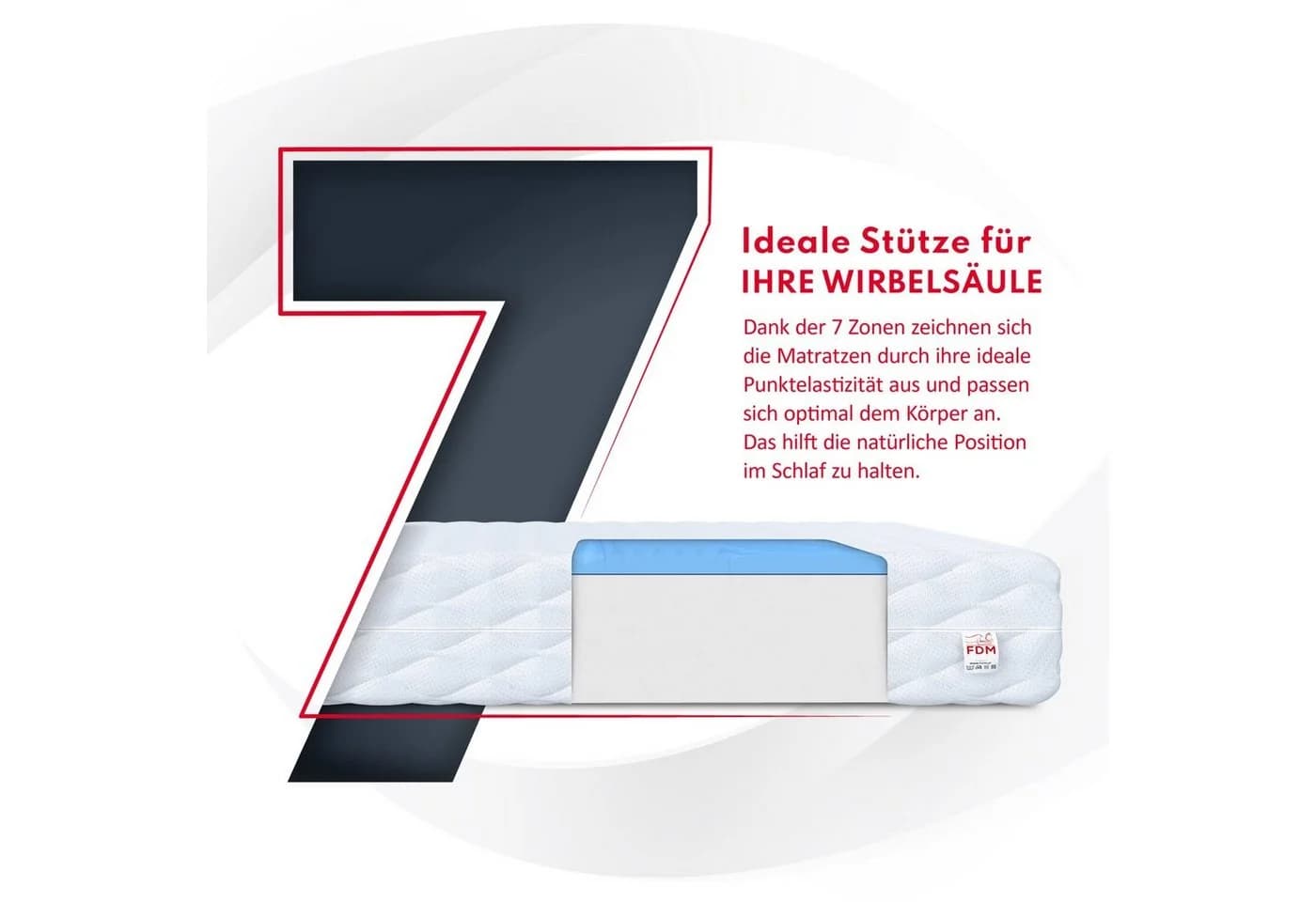 FDM Kaltschaummatratze BURGOSS 12 cm Wendematratze Härtegrad 3