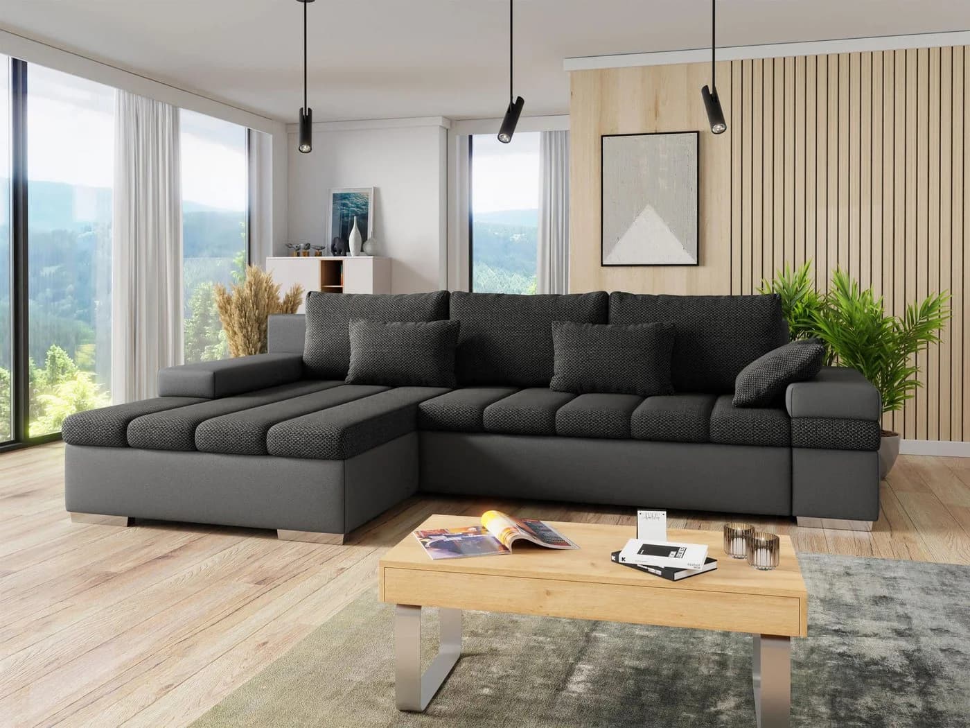 MIRJAN24 Ecksofa Bangkok Grau mit Bettkasten und Schlaffunktion - Bild 2
