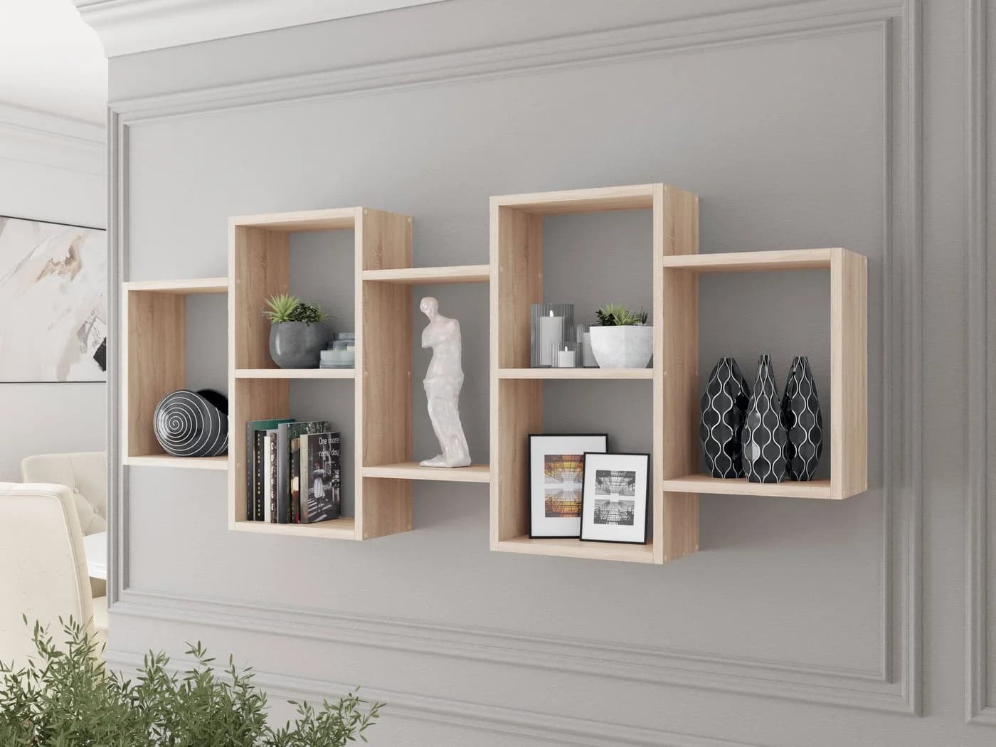 MIRJAN24 Wandregal Trio 001 Beige Modern - Bild 3