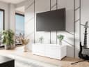 MIRJAN24 TV-Schrank Calabrini 100 03 Weiß Silber Grifflos Bild 3
