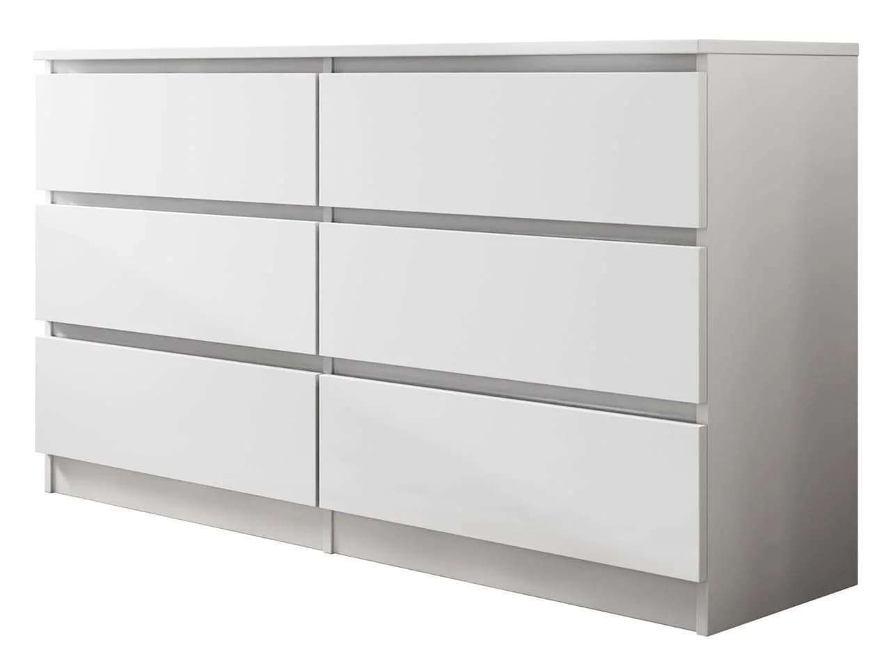 MIRJAN24 Kommode Malwa M6 140 Weiß 6 Schubladen Grifflos - Bild 2
