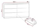 MIRJAN24 Kommode Malwa M6 140 Weiß 6 Schubladen Grifflos Bild 4