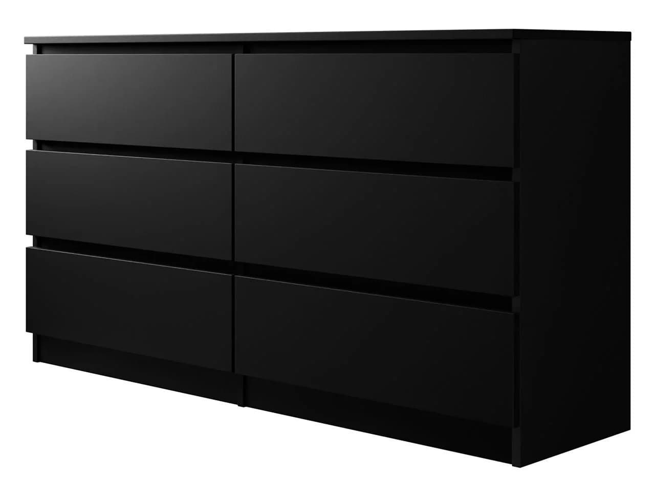 MIRJAN24 Kommode Malwa M6 140 Schwarz 6 Schubladen - Bild 2