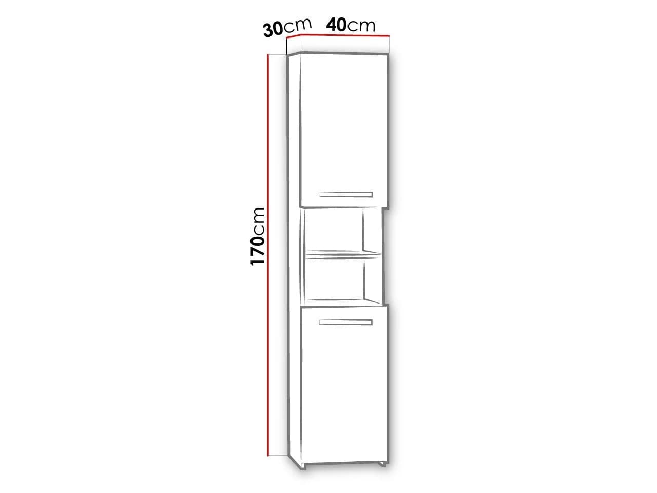MIRJAN24 Hochschrank S40 2-türig Badmöbel Weiß - Bild 4