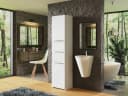 MIRJAN24 Hochschrank S43 2-türig mit Schublade Weiß Bild 1