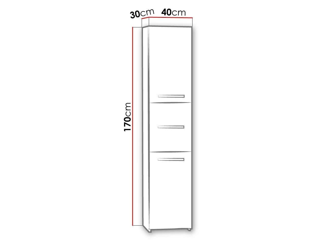 MIRJAN24 Hochschrank S43 2-türig mit Schublade Weiß - Bild 4