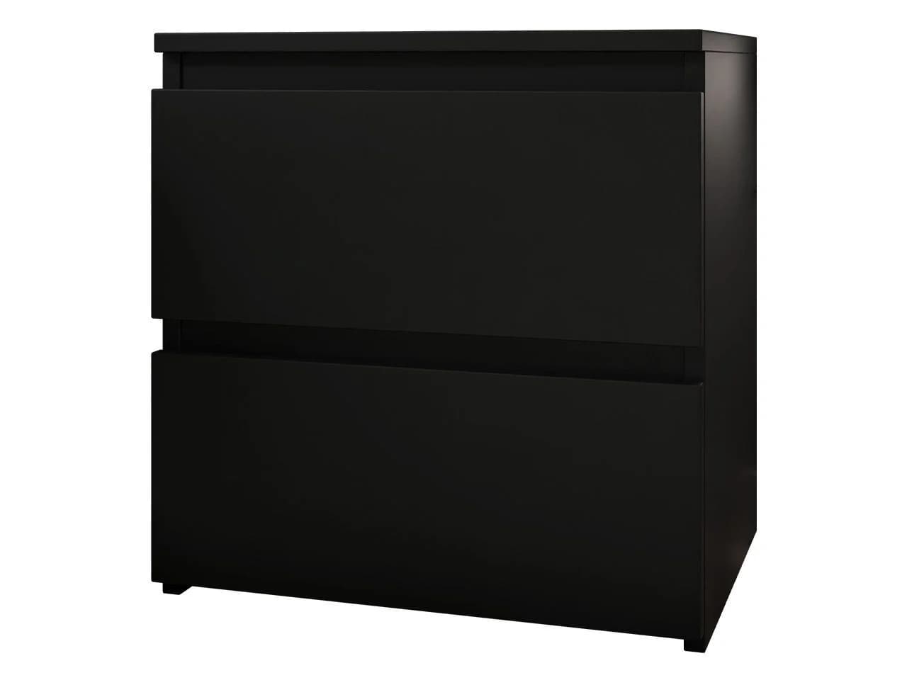 MIRJAN24 Nachttisch Malwa M2 Schwarz 2 Schubladen Modern - Bild 2
