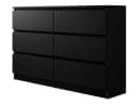MIRJAN24 Kommode Malwa M6 120 Schwarz 6 Schubladen Grifflos Bild 2