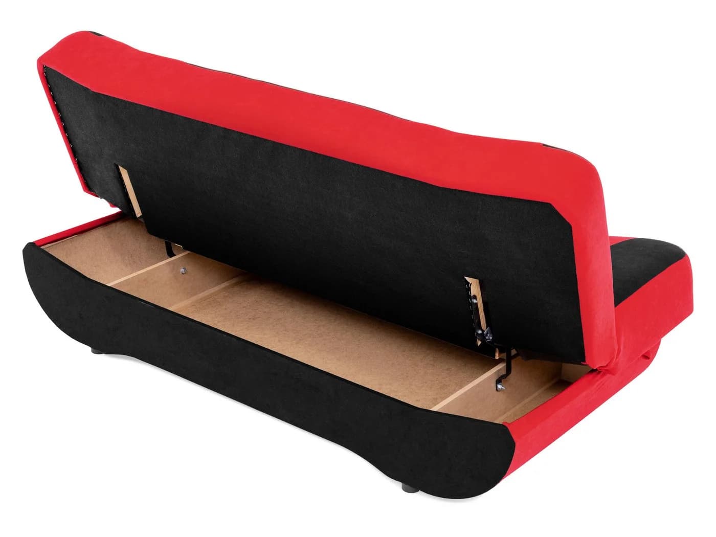 MIRJAN24 Schlafsofa Pinto mit Bettkasten und Schlaffunktion Rot Microfaser - Bild 4