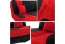 MIRJAN24 Schlafsofa Pinto mit Bettkasten und Schlaffunktion Rot Microfaser Bild 5