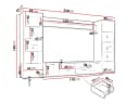 MIRJAN24 Wohnwand Modica 4er-Set Schwarz LED RGB Bild 5