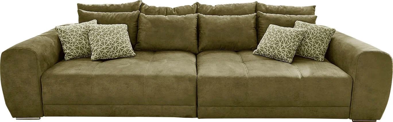 Jockenhöfer Moldau XXL Big-Sofa Olivgrün mit Liegefläche