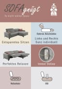 Jockenhöfer Ecksofa Double One L-Form Relax Rosa Grau Bild 3