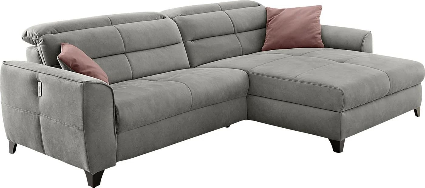 Jockenhöfer Ecksofa Double One L-Form Relax Rosa Grau - Bild 5