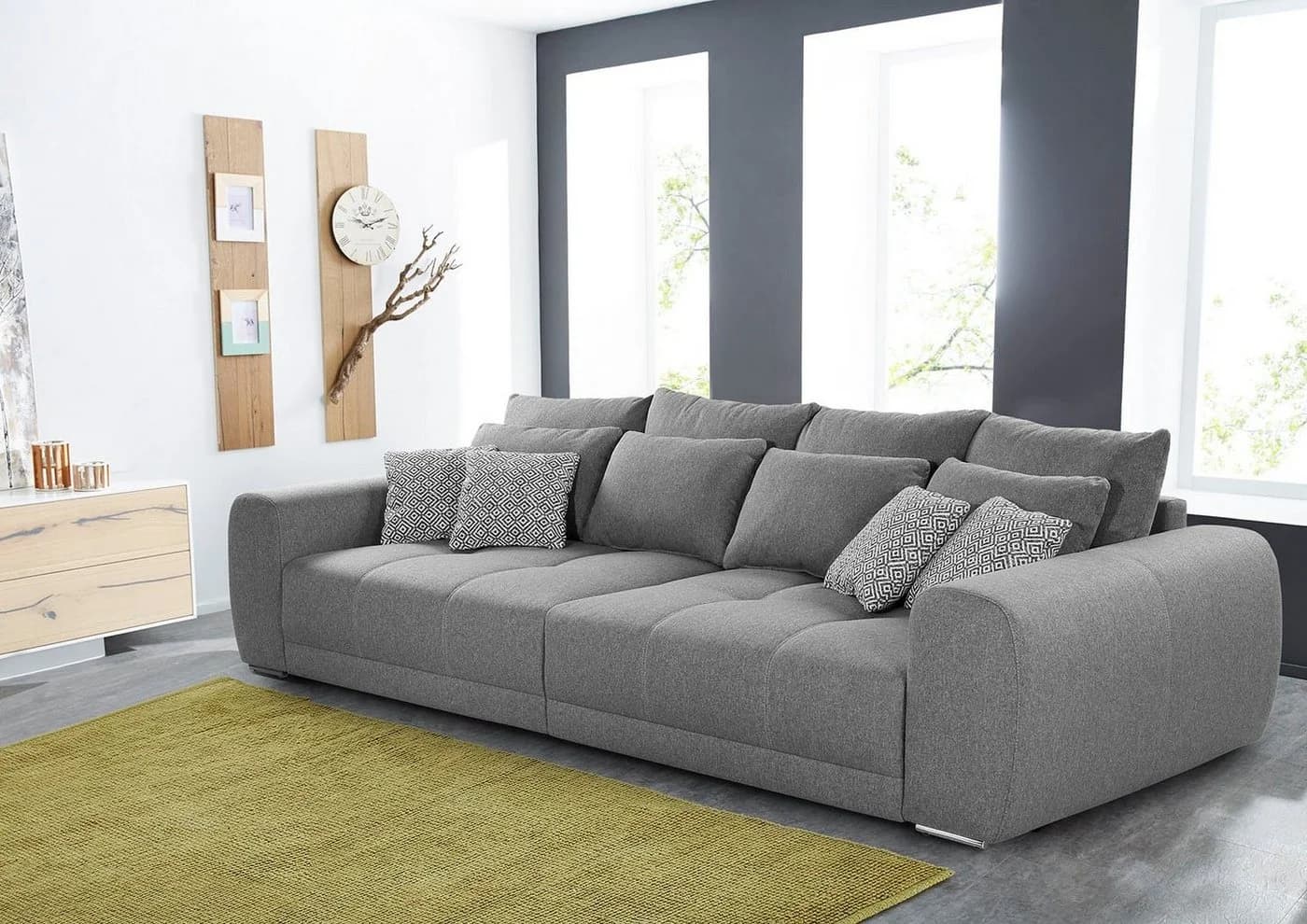 Jockenhöfer Gruppe Big-Sofa Moldau XXL Grau Polyester - Bild 2