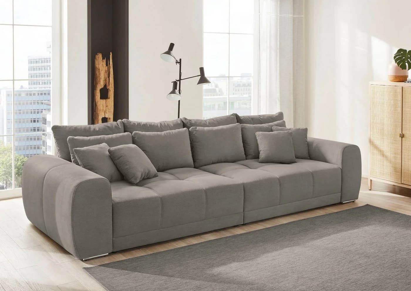 Jockenhöfer Big-Sofa Moldau XXL Grau mit Federkern - Bild 2