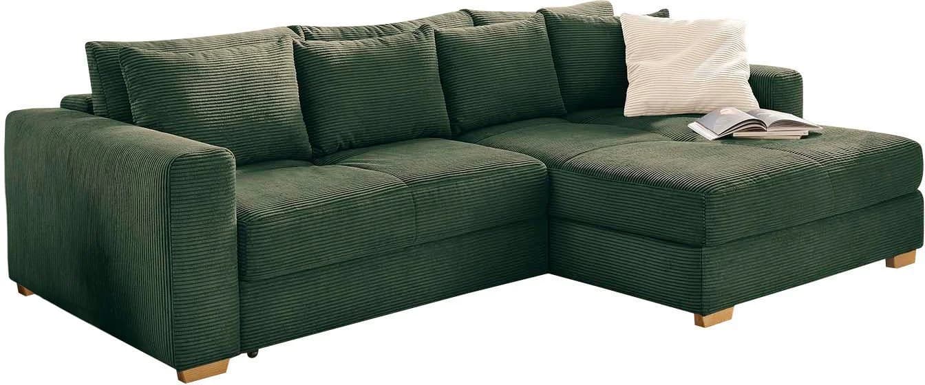 Jockenhöfer Gruppe Ecksofa Kampen L-Form Grün mit Bettfunktion - Bild 3