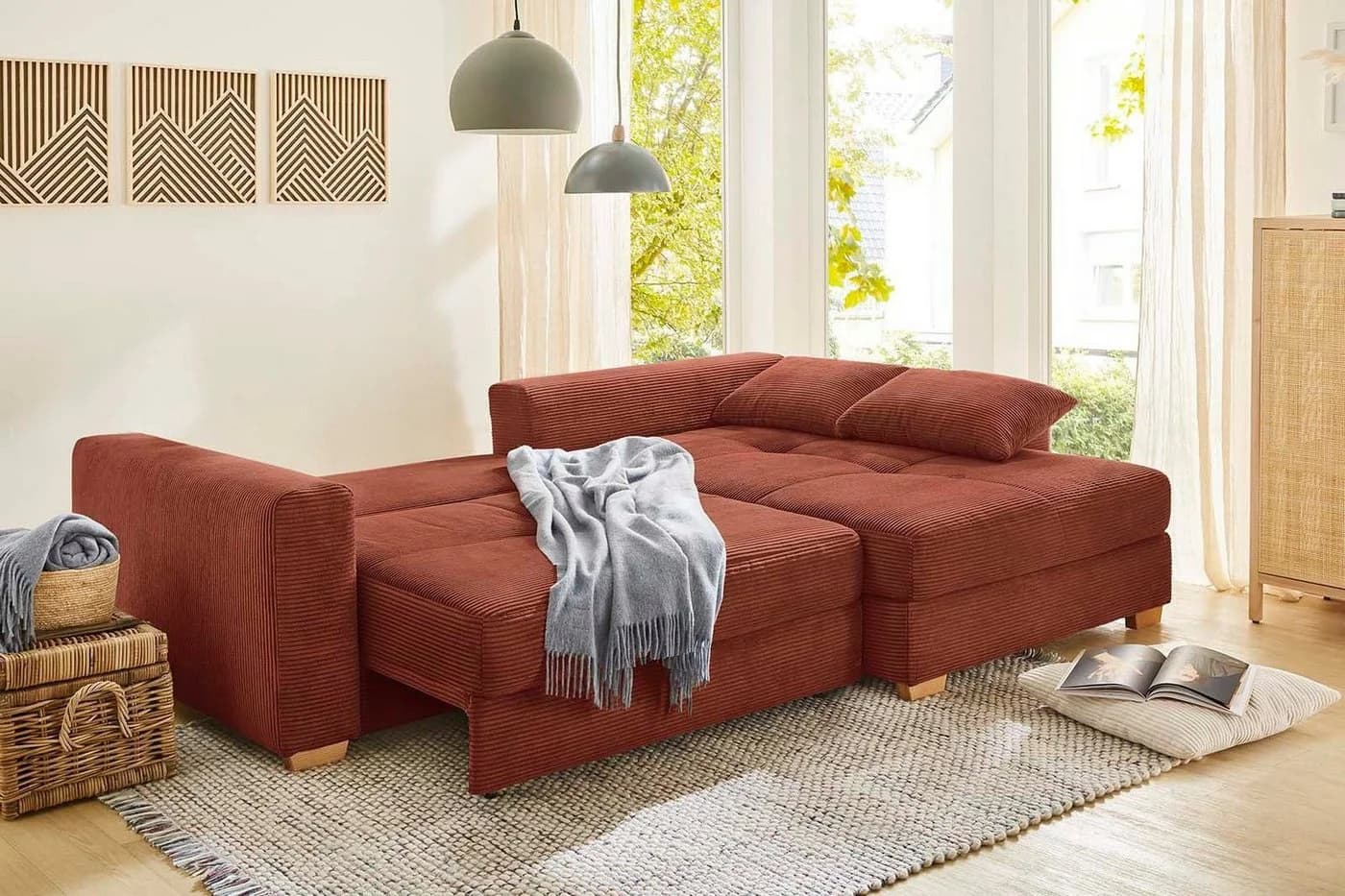 Ecksofa Kampen L-Form mit Bettfunktion und Bettkasten - Jockenhöfer Gruppe