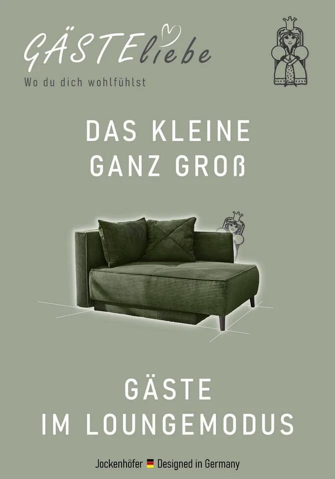 Jockenhöfer Recamiere Rex Grün mit Bettfunktion und Bettkasten - Bild 4