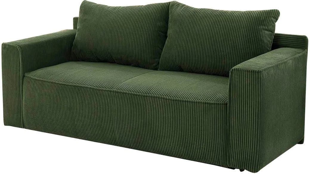 Jockenhöfer Schlafsofa Ron Grün mit Bettfunktion und Bettkasten - Bild 3