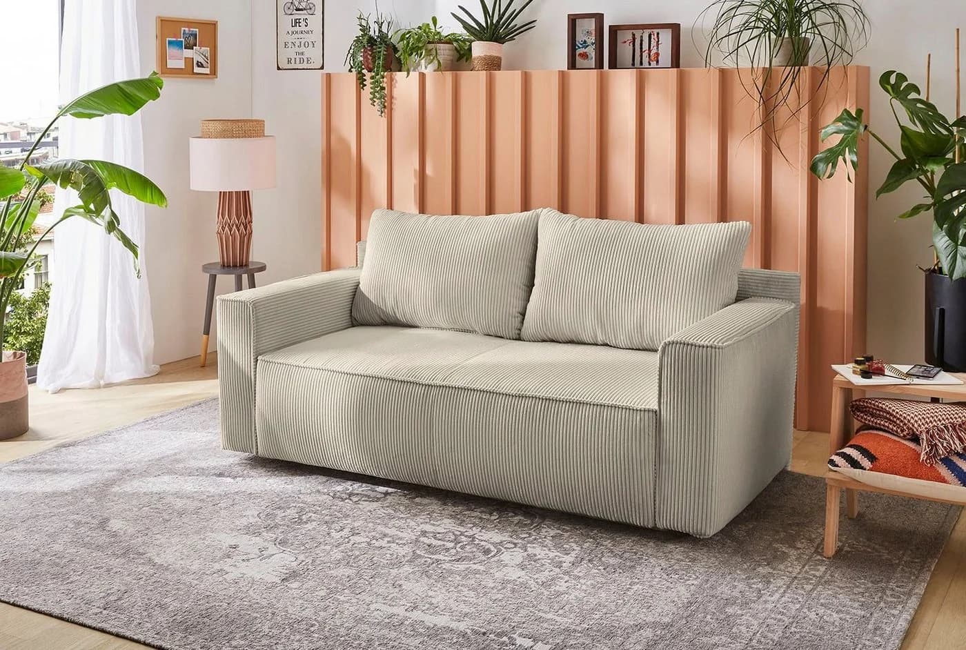 Jockenhöfer Schlafsofa Ron Grau-Beige mit Bettkasten - Bild 2