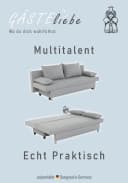 Jockenhöfer Schlafsofa Dunkelgrau mit Bettfunktion & Bettkasten Bild 3