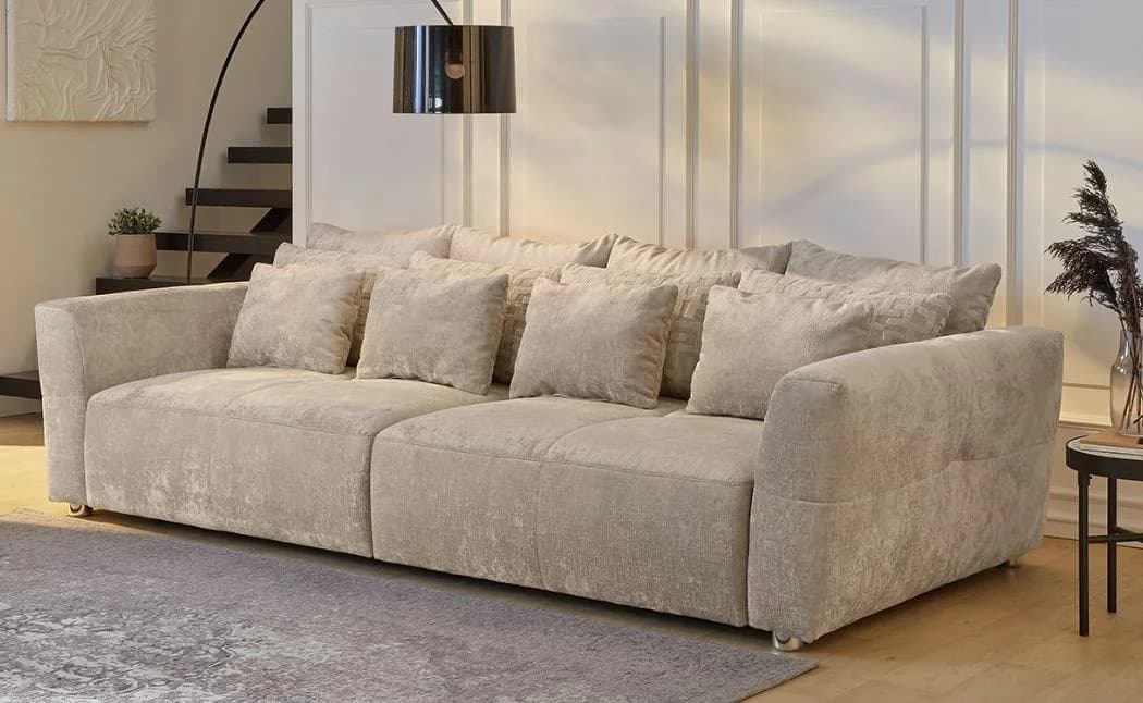 Jockenhöfer Gruppe Gulliver Big-Sofa Beige Grau Chenille - Bild 5