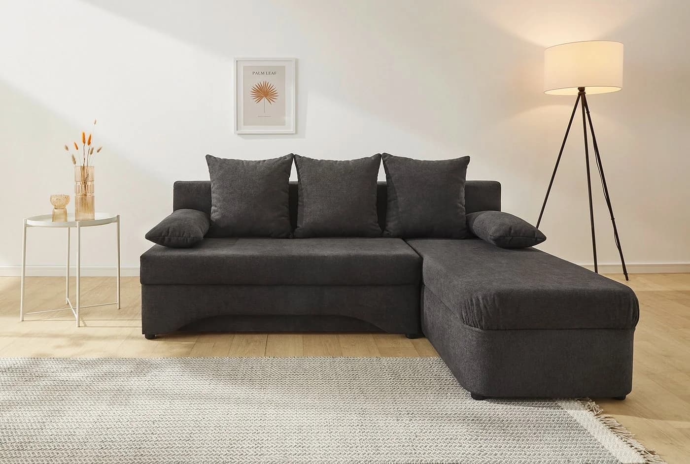 Ecksofa Jockenhöfer Gruppe L-Form Grau mit Bettfunktion - Bild 2
