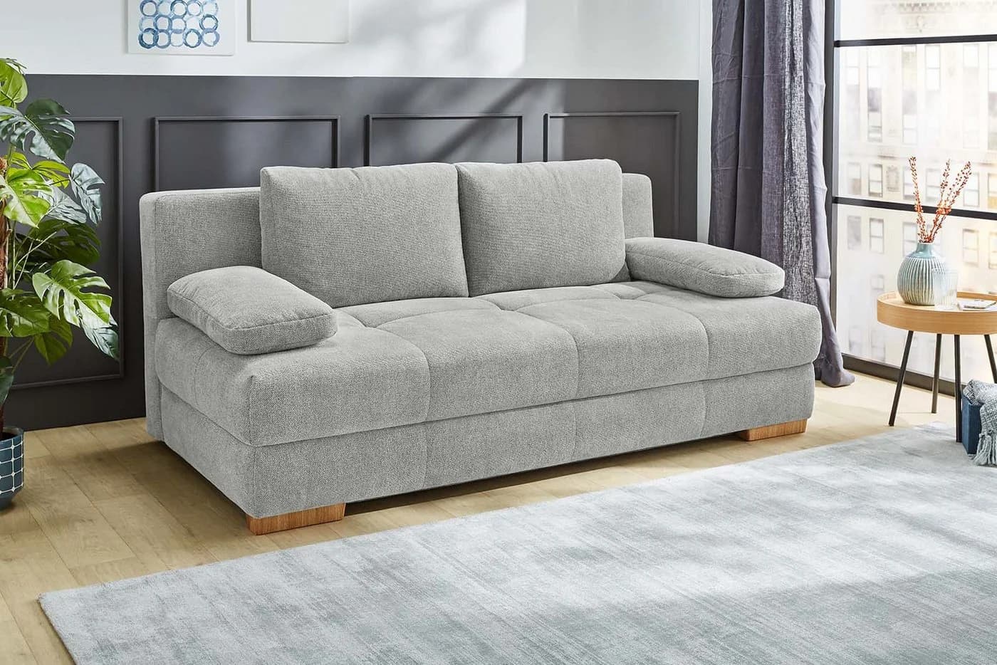 Jockenhöfer Schlafsofa Calli Grau mit Bettfunktion und Bettkasten - Bild 2