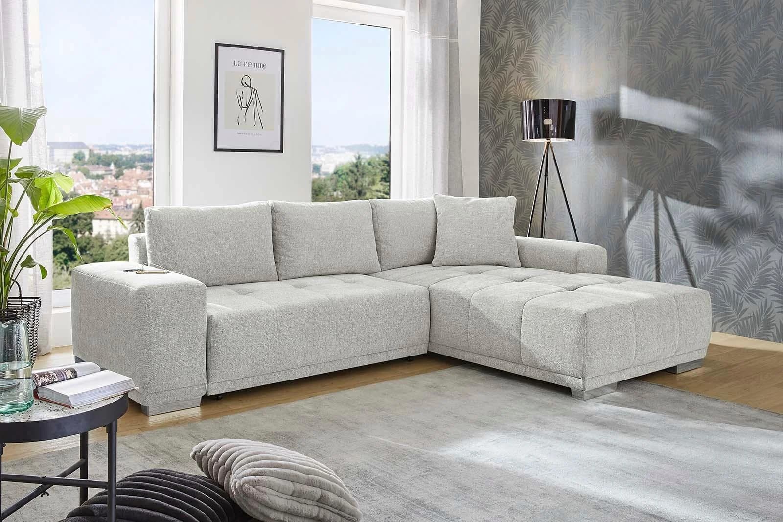 Jockenhöfer Ecksofa Luciano L-Form mit Bettfunktion und USB-Anschluss