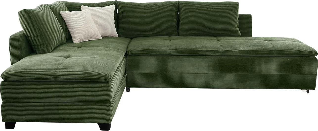 Jockenhöfer Gruppe Ecksofa Madrid L-Form Grün mit Bettfunktion - Bild 5