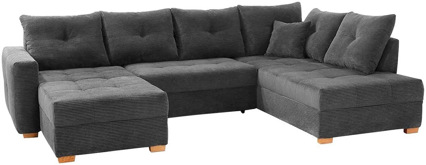 Wohnlandschaft Jockenhöfer Abby U-Form Grau mit Bettfunktion - Bild 3