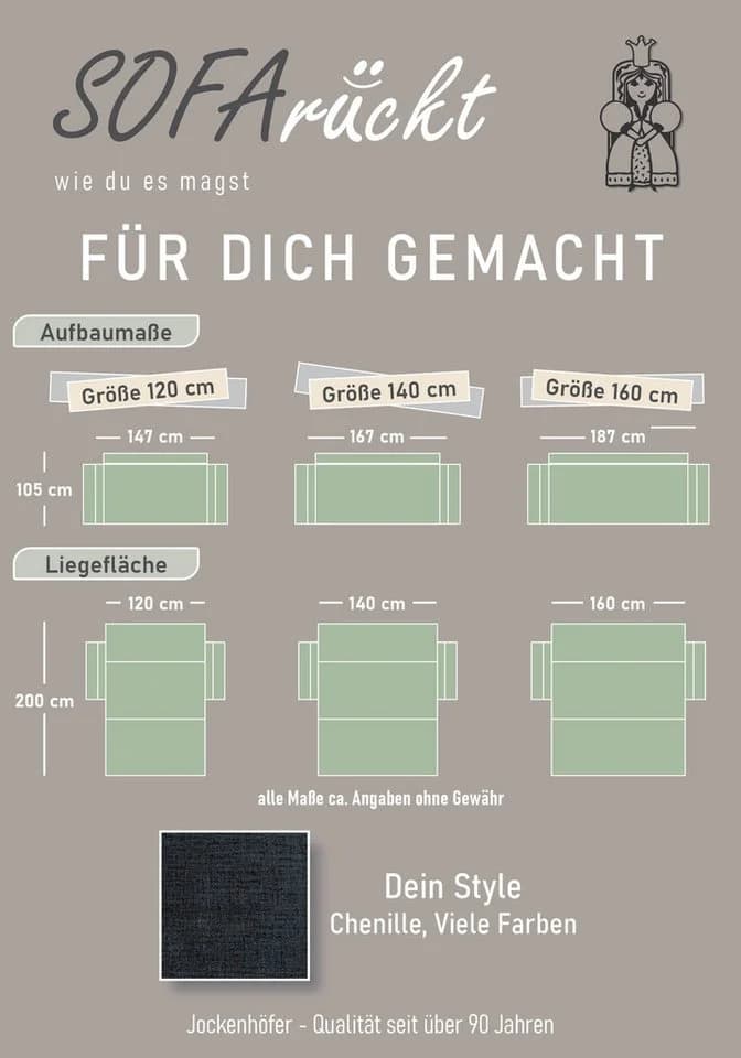 Schlafsofa Leon Jockenhöfer Gruppe Grau mit Bettfunktion - Bild 5