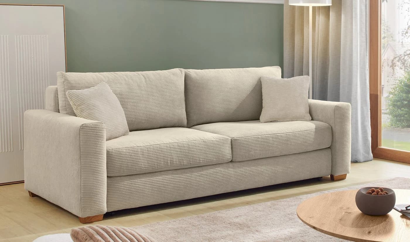 Jockenhöfer Schlafsofa Micha Grau-Beige mit Bettkasten - Bild 2