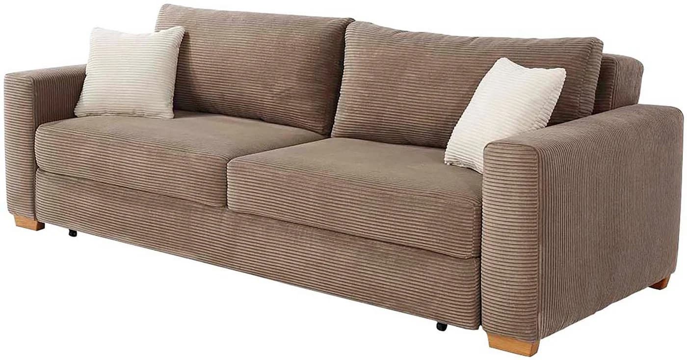 Jockenhöfer Schlafsofa Micha Taupe mit Bettfunktion und Bettkasten - Bild 3