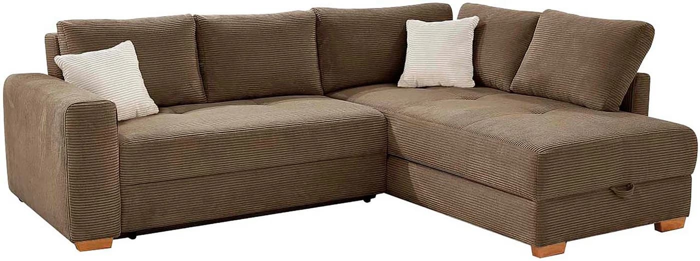 Jockenhöfer Ecksofa Sunset L-Form Taupe mit Bettfunktion - Bild 4