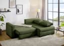 Jockenhöfer Ecksofa Elmau XL L-Form Grün mit Bettfunktion Bild 1