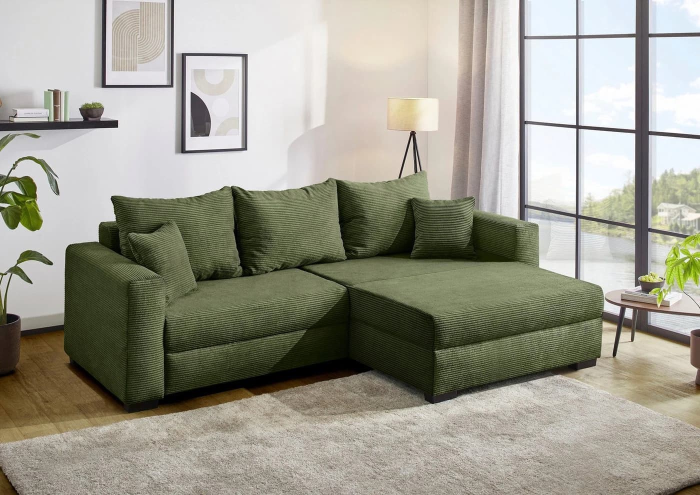 Jockenhöfer Ecksofa Elmau XL L-Form Grün mit Bettfunktion - Bild 2