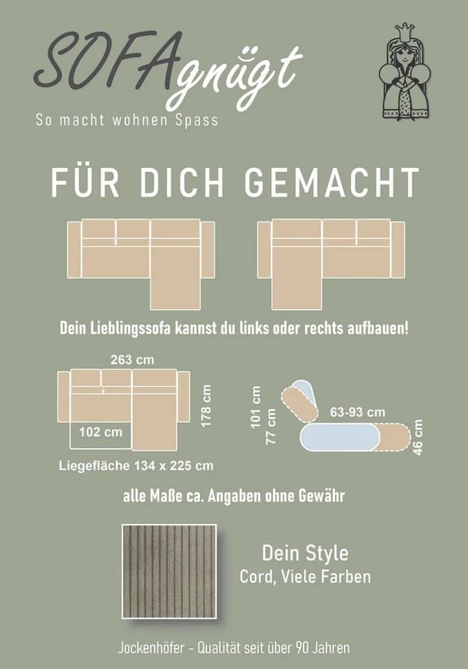 Ecksofa Cremona L-Form Grün Jockenhöfer - Bild 5